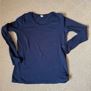 Anvil Vintage Navy Blue Long Sleeve Tee